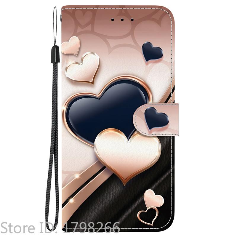 Elegante Portafoglio Colorato con Fiore Custodia per Telefono per Samsung Galaxy A27 5G SM-A276 A 27 Copertura in Pelle Flip Magnetica Carino Modello 3D Capa