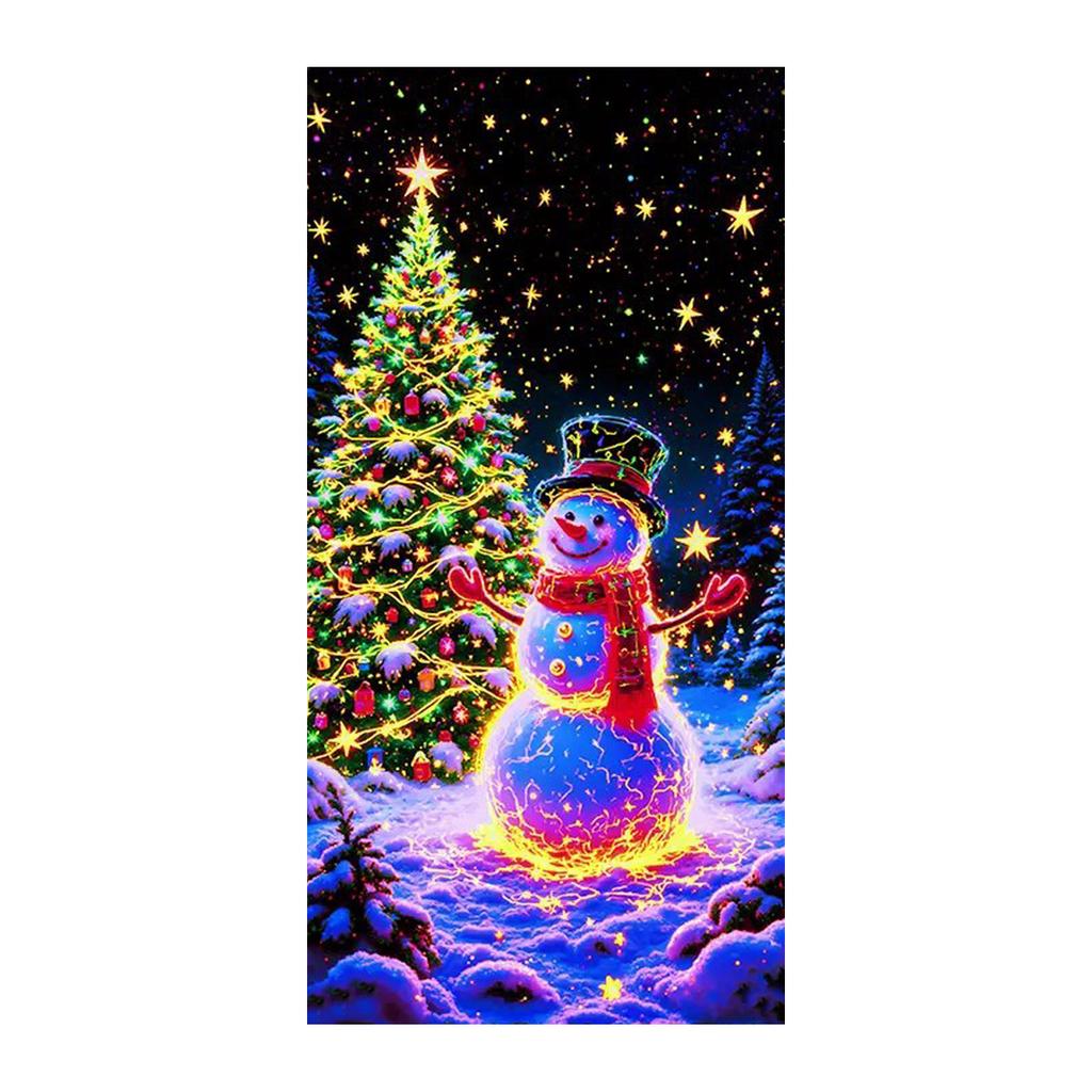 Christmas Fluorescent Door Frame, Door Cover Background, Holiday Party Decoration, Christmas Decoration Hanging Cloth