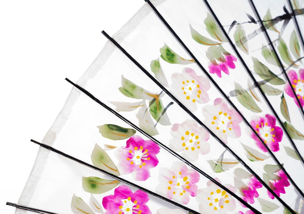 Yamamoto Bamboo Craft Shop Japanese Silk Cherry Blossom Jointed Dance Umbrella (YAMAMOTOTAKIZAYIKUYA) Umbrella, Umbrella, Design, Handle, (White)