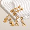 MamacitaSlay 316L Stainless Steel Spiral Irregular Dangle Earring 18K Gold Plated Waterproof Jewelry For Women Trendy Earrings