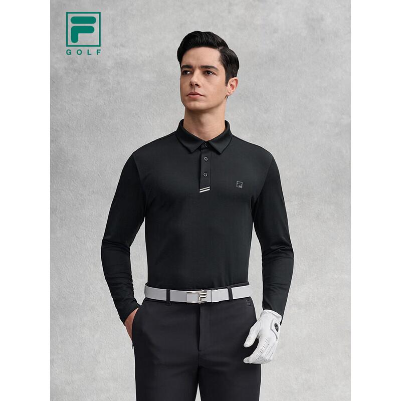 FILA Men s Knitted Long-Sleeve Golf Polo Shirt XL