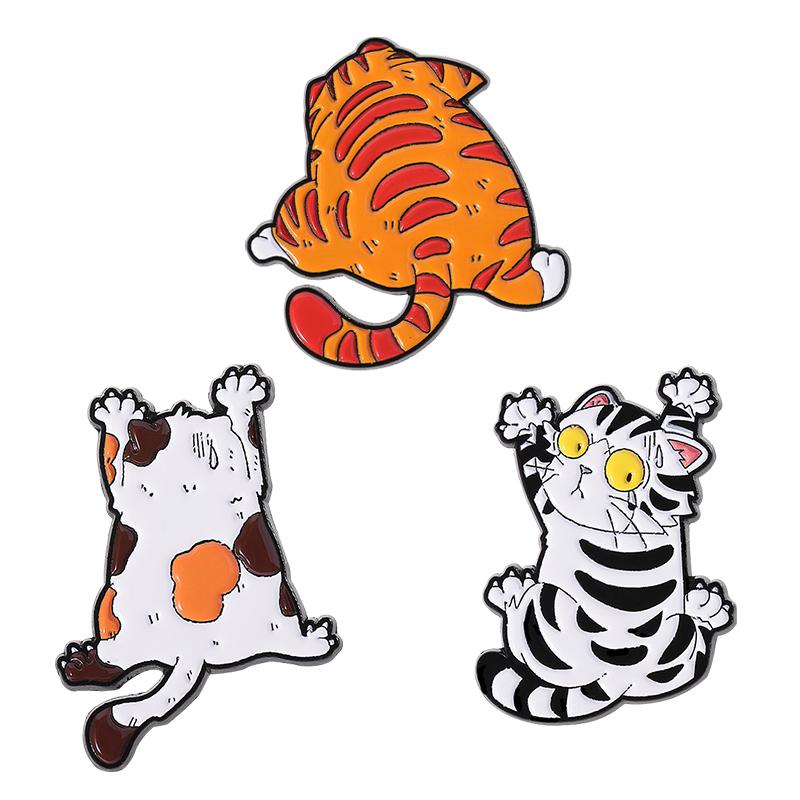 3-10pcs/set Cute Animal Enamel Pins Pet Dogs Raccoon Red Eared Rabbit Panda Brooches Lapel Badge Funny Jewelry Gifts for Friends