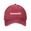 Paris Striped Canvas Wall Art Washed Baseball Cap Outdoor For Womens Unisex FeUnisex
