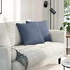 Sofa Cushions 2 Pieces Blue 45 X 45 Cm Cord Fabric