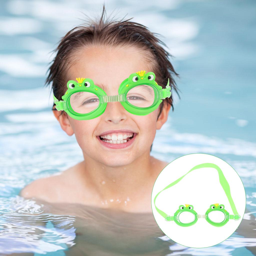 Women Swim Goggles Cartoon Children's Swimming Eye Glasses Silicone Nose Plugs for Kids