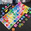 Wooden Number Puzzle Shape Sorter Counting & Matching Game Magnetic Fishing Game Logarithmic Board Montessori Toy for