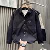 Men's Graffiti Print Patch Pocket Long Sleeve Button Down Shirt Casual Streetwear Top