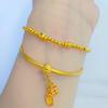 Gold Fish Abacus Bead Bracelet: Fashionable, Simple, Disco Beads, Imitation Vietnamese Sand Gold Jewelry for Women