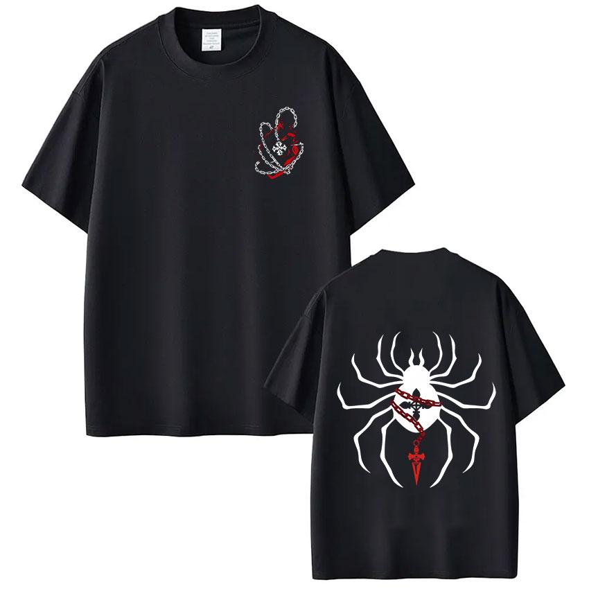 Anime Hunter X Hunter Spider Kurapika T Shirt Men's Women Clothing Fashion Harajuku T-shirt Oversized Casual T-shirts Streetwear