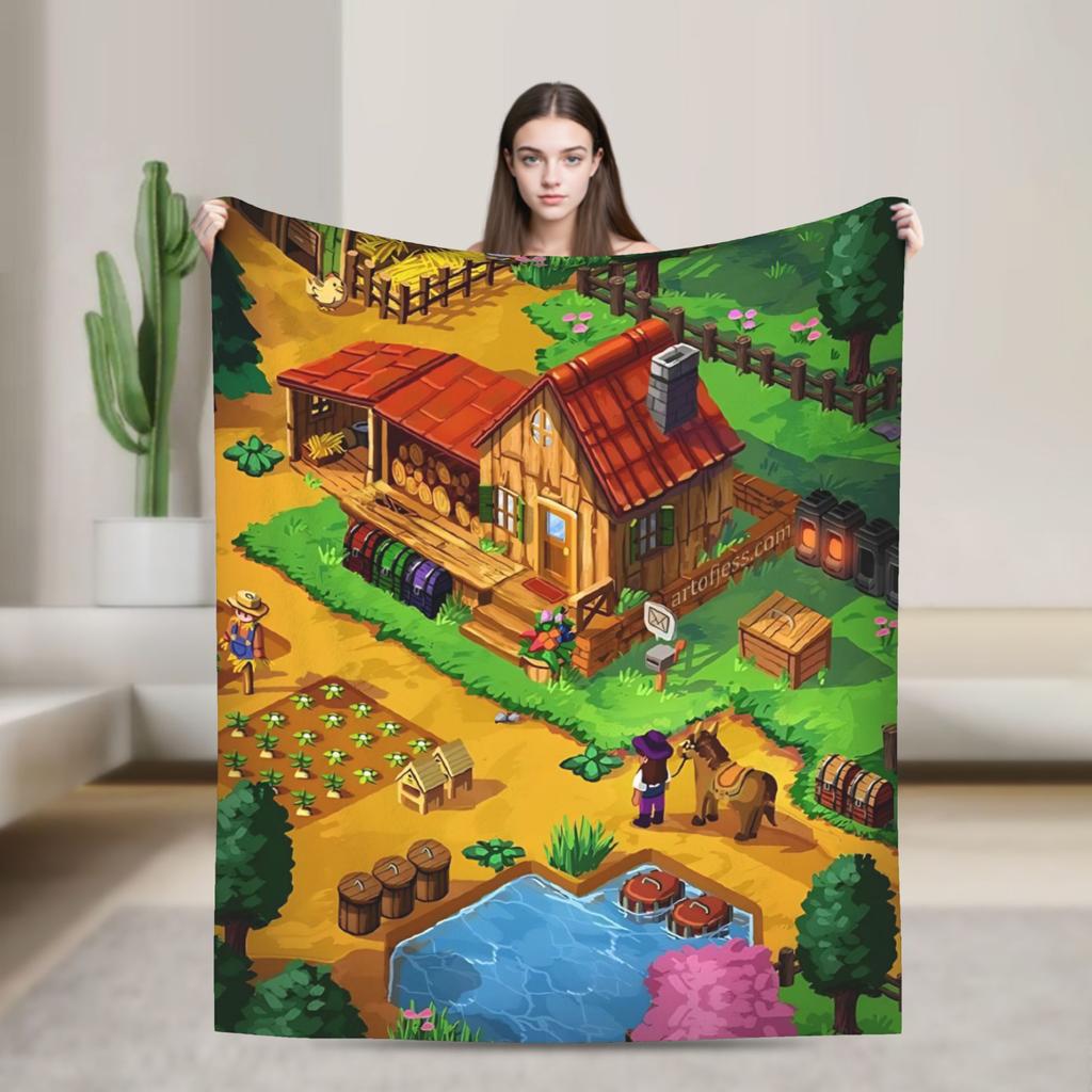 Stardew Valley Animals Chicken Blanket Quality Super Soft  Throw Blanket Winter Travel Office Living Room Comfortable Bedspread