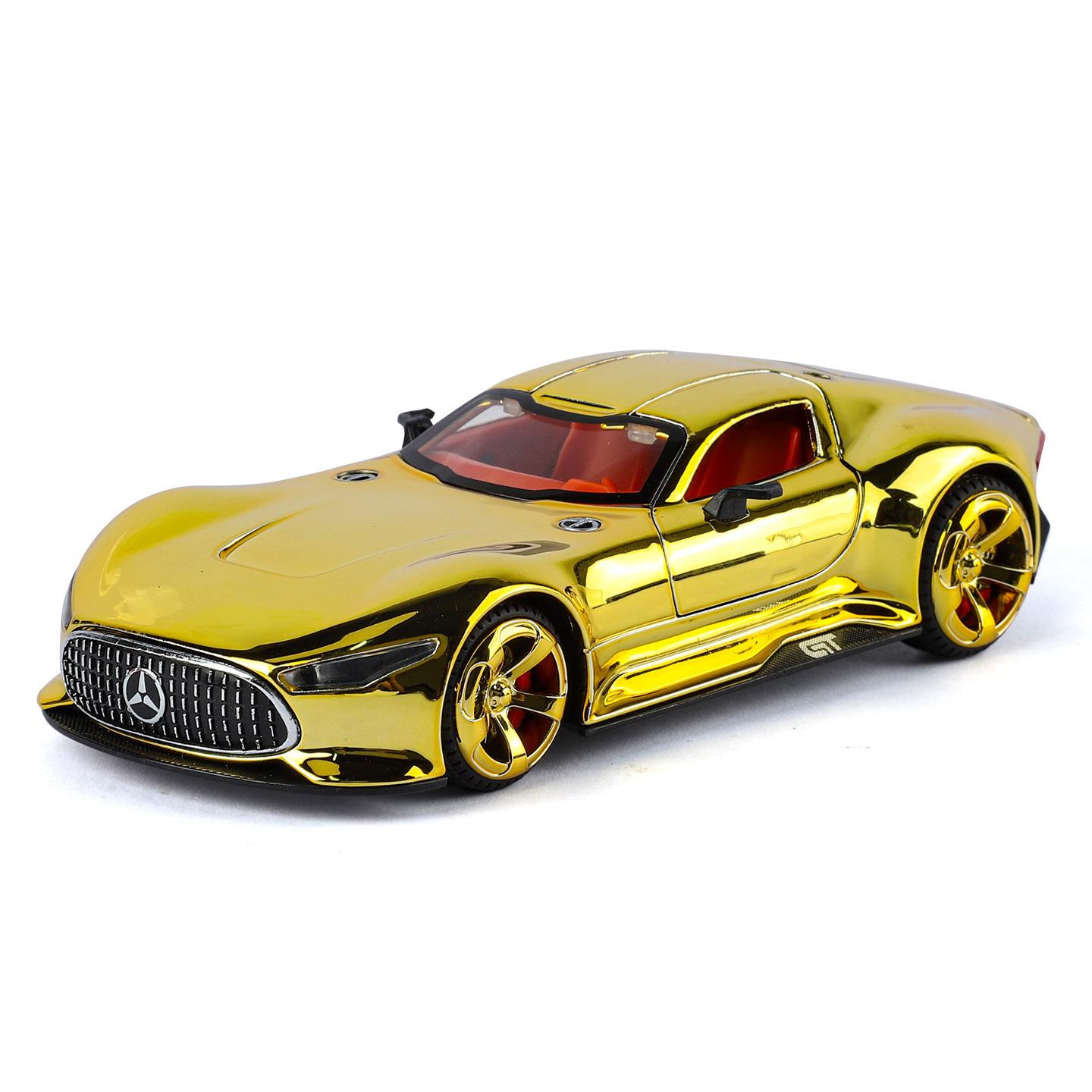 

1/32 Benz VISION GT Super Concept Спортивный Автомобиль Сплав Литье под Давлением Модель Автомобиля Высокая Симуляция Коллекционная Детская Игрушечная Машинка Звук и Свет золотой