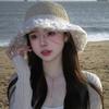 High Quality Foldable Summer Beach Vacation Hat Colorful Lace Straw Sun Hat Uv Resistant Sun Hat