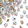50Pcs/Lot 10×8mm Crystal Beads Transparent Colorful Butterfly Shape Hole Size 1.2mm Loose Beads Diy Jewelry Bracelet Necklace