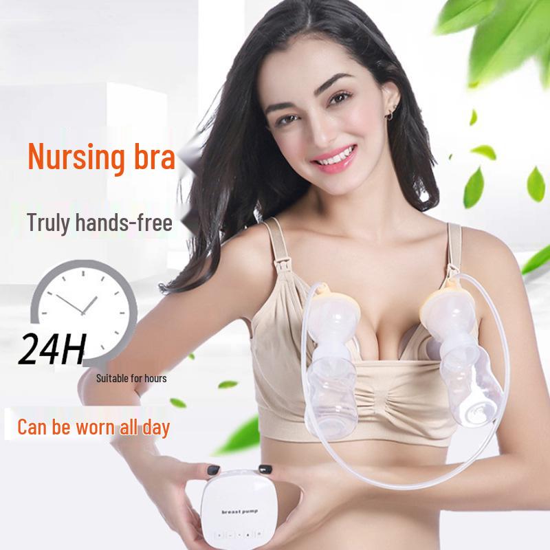 Plus Size Seamless Hands-Free Nursing Bra - Wire-Free, Front-Open
