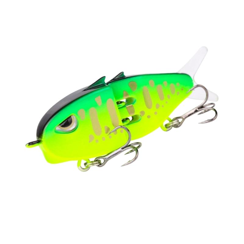 

High Strengths Slow Sinking Baits Features Flexible Silicones Tail And Double Hook Bright Color For Predators Fish