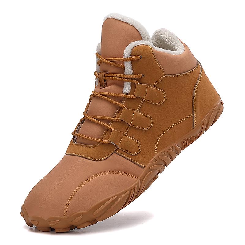 Men's & Women's Winter Non-Slip Plus Velvet Outdoor Snow Boots - Warm Five-Finger Design