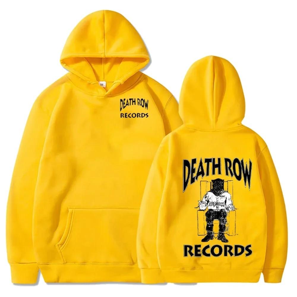 Death Row Records Hoodies Frühling Herbst Fleece Hoodie Sweatshirts Pullover Mode Herren Damen Locker Kapuze Hip Hop Streetwear Top