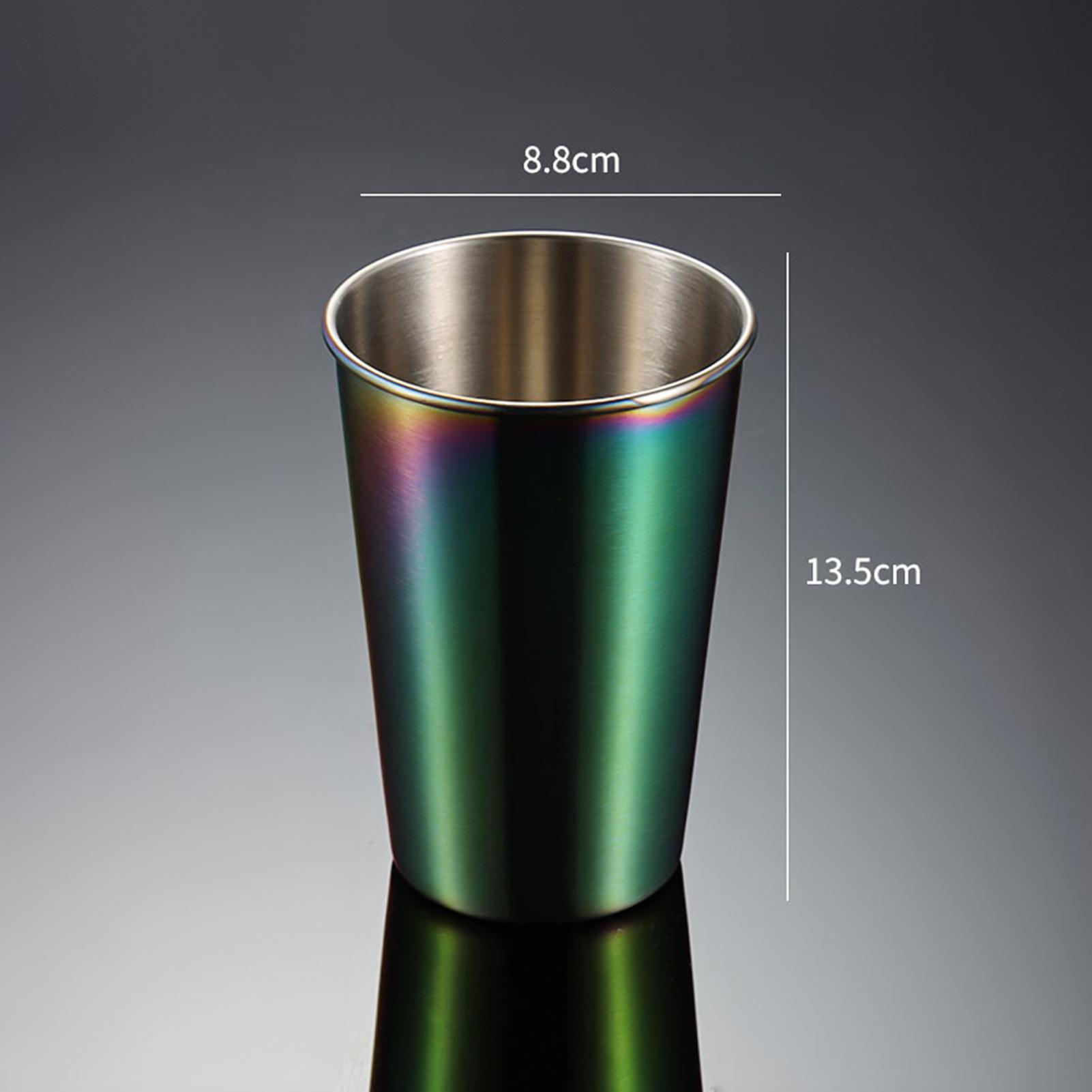 5Pcs Stainless Steel Cups 500ml Capacity Shatterproof Metal Cups for Travel Outdoor Camping Party Family Gathering
