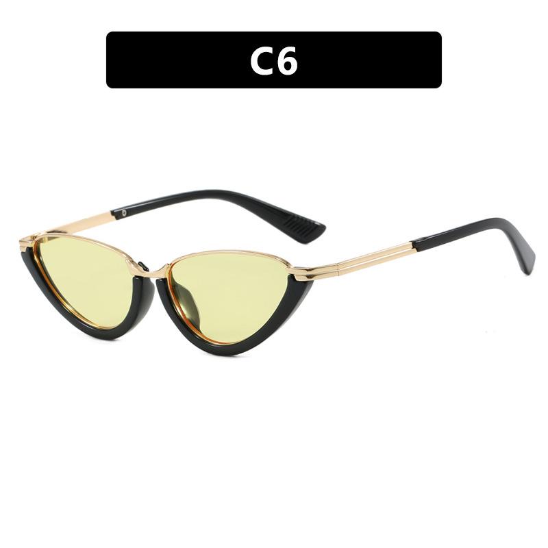 Women'S Triangle Cat Eye Street Photography Uv400 Sunglasses Advanced Fashion Trend Travel Beach Uv Resistant Shades Glasses