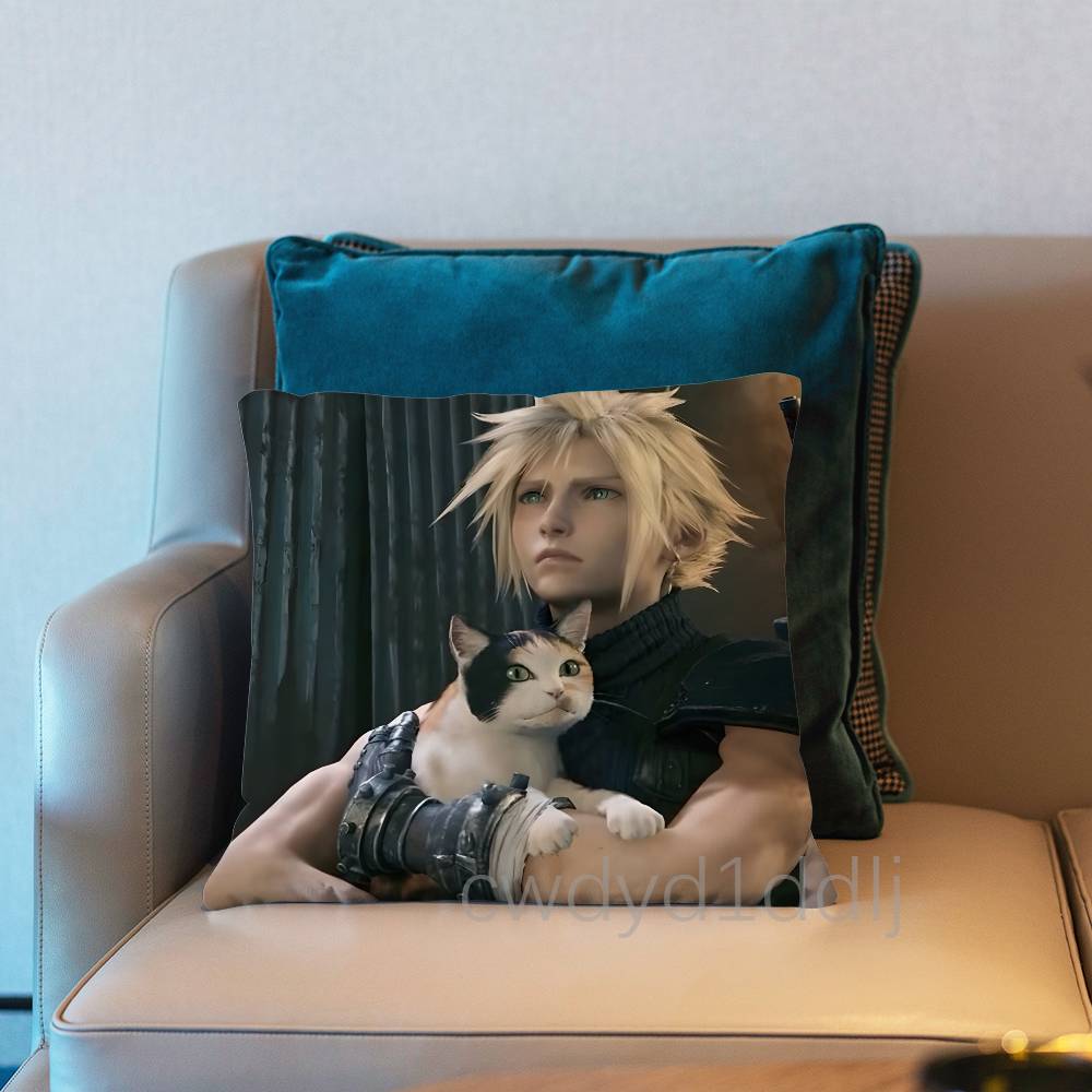 FFinal Fantasy VII Cloud Cushion Cover Pillow Cover Decor Pillowcase Printed Cushion Case For Couch