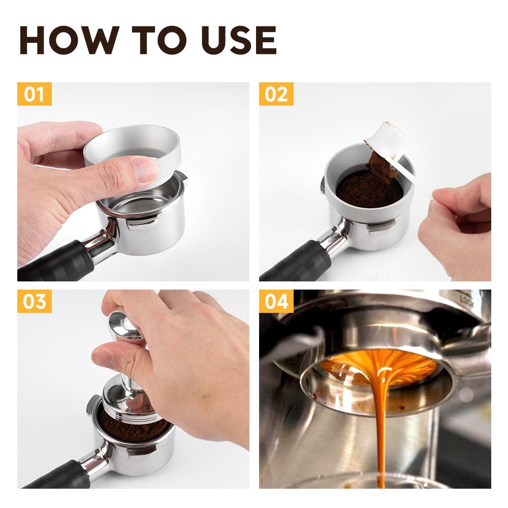 Coffee Bottomless Portafilter 54mm For Delonghi Breville BES Replacement Filter Basket Espresso Machine Accessories Barista Tool