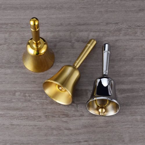 YFFSFDC Hand Bell, Call Bell, Hand-Wave Bell, Shop, Restaurant, Percussion Instrument, Reception Counter, Prayer, Lottery, Festival Supplies, Store Su