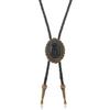 High-Quality Leather Bolo Tie Chain Necklace Long Gold Plated Design Multipurpose Wear For Office Gatherings Travel Lightweight Accessory