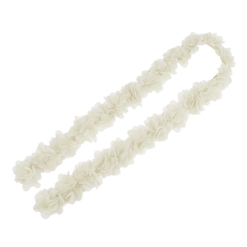 1 Yard 24 Flowers Chiffon Lace Patch Fabric Webbing Decoration Flower Gift Ribbons Diy Bridal Veil Shoes Wedding Clothes Crafts