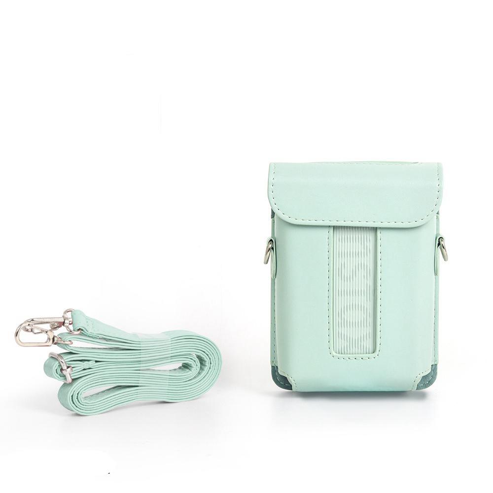 

[Пленочная лаборатория] Чехол для камеры Instax Mini Mini Link3 из ПУ кожи Мягкий защитный чехол с ремешком CAA73 светло-зеленый