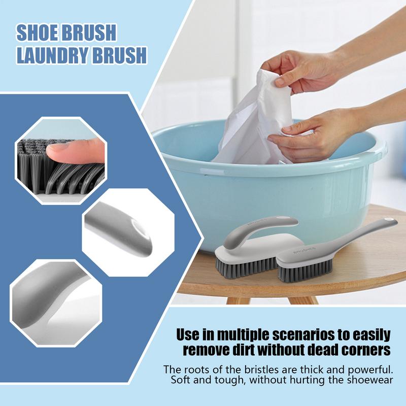 Household Multifunctional Shoe Brush Laundry Brush Set Multi-Purpose Reusable Stain Removal Brush Household Cleaning Tool