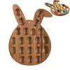Easter Wooden Bunny Egg Tray Shatterproof  Desktop Wooden Protective Rack Double Row Smooth Single Row Kitchen Organizer