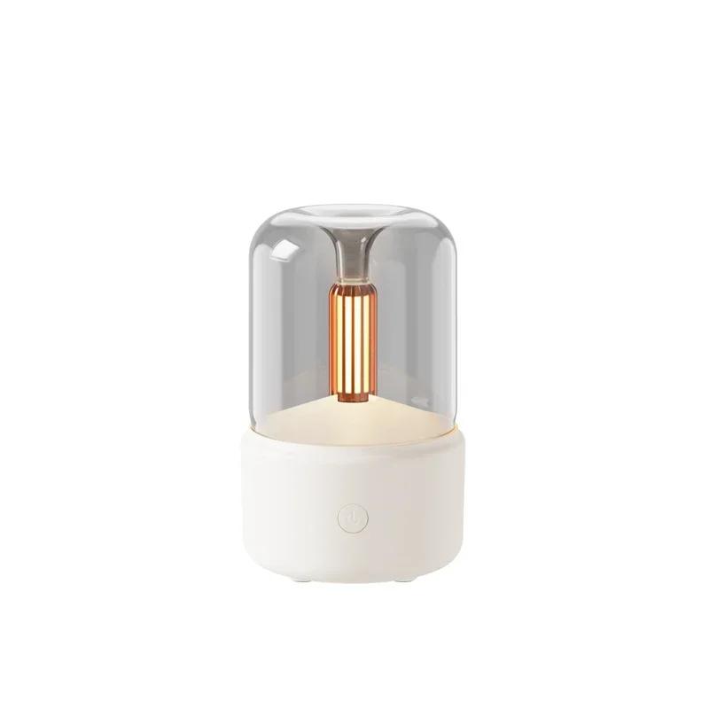 

Candlelight Aroma Diffuser Home Large Fog Volume USB Humidifier High Value Ultrasonic Aroma Diffuser Diffuser Essential Oils білий