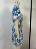 Summer Cross-Border Women's Casual Print Tie-Up Dress