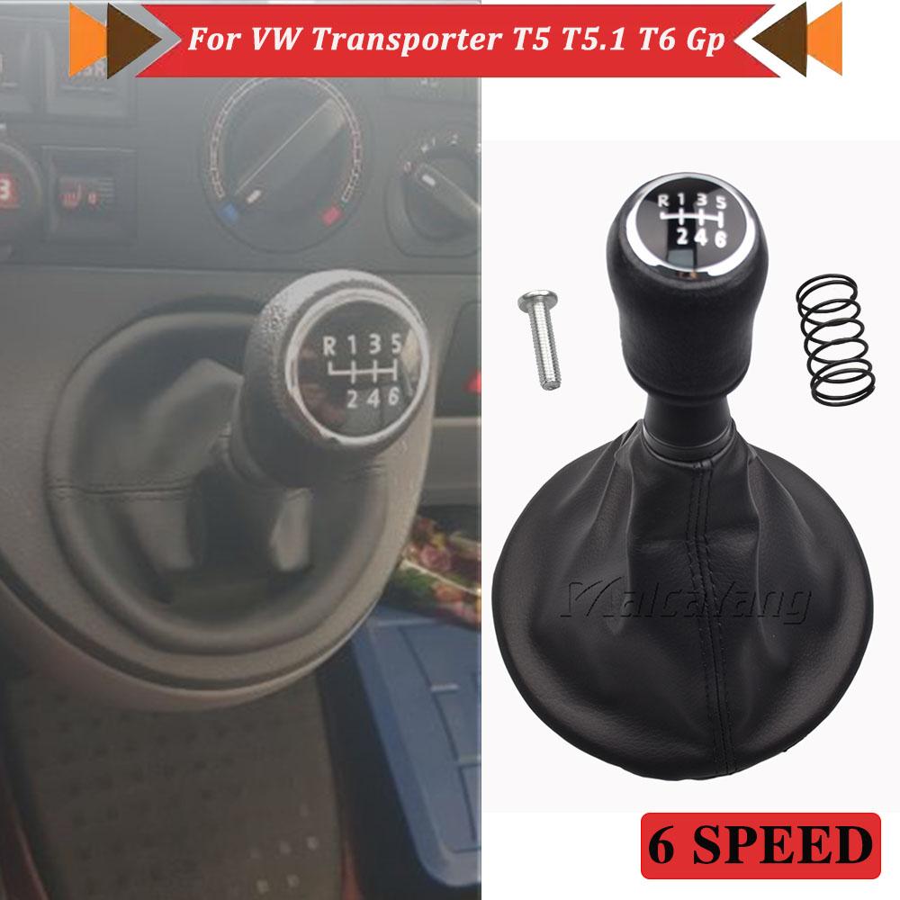 Для VW Transporter Multivan Caravelle T5 2003 2004 2005 2006 2007 2008 2009 2010 Автомобиль 6-ступенчатая ручка переключения передач и чехол 6 Speed
