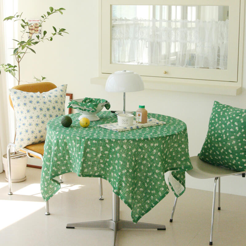 Vintage Cielo Garden Tablecloth, 6-seater, 130x210 Green Forest