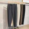 Fashion Straight Men's Casual Pants Spring Summer Korean Suit Pant Harem Business Formal Male Trousers Trendy