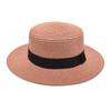 Summer Sun Protection Beach Flat Top Straw Hat Straw Shading Hat Beach Big Eaves Hat