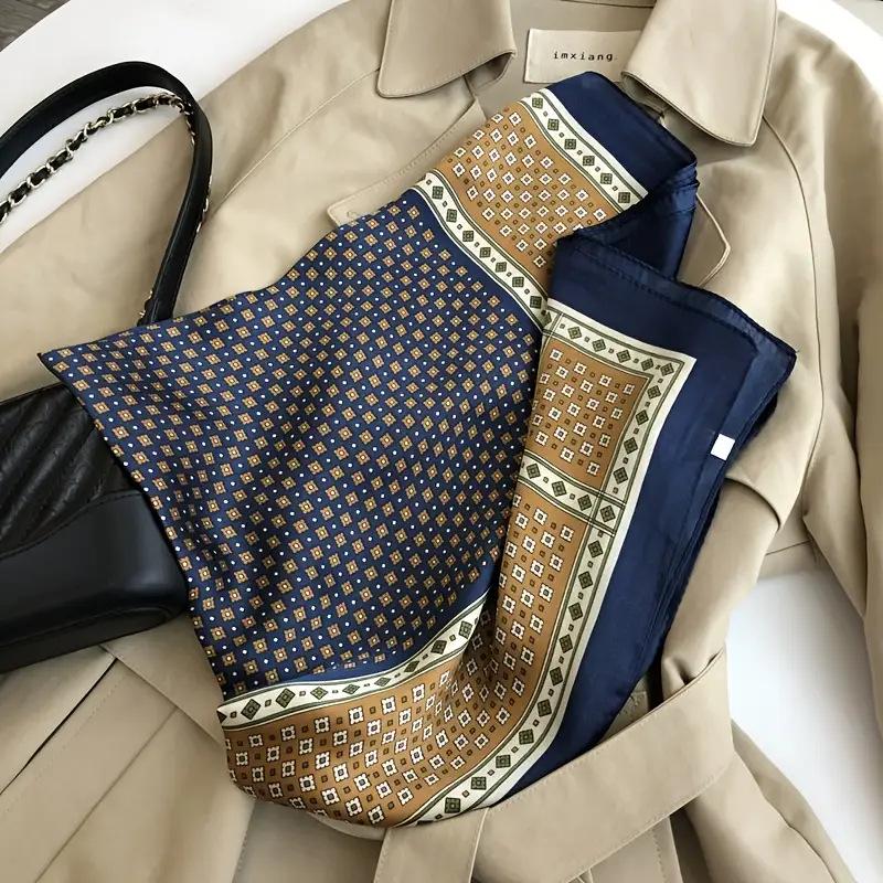 High-End Retro Korean-Style Silk Square Scarf: Versatile Fashion Accessory for Women
