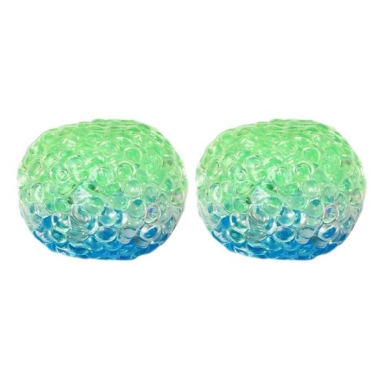 2Pcs Bead Filled Stress Ball Toy Anxiety Relief Squeeze Ball Sensory Toy Kids Teens Adults Portable Soft TPR Ball Pinch Fidget Toy