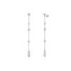 Silver Cascade Drop Stud 925 Silver Earrings E075-12H.