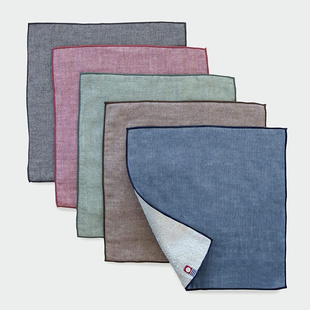 Top Factory Imabari Iroha Solid 25cm x Imabari Towel Cotton Retirement Thank You Small Set F Dark and Towels, Color, 25cm, Handkerchiefs, Men's Gift,