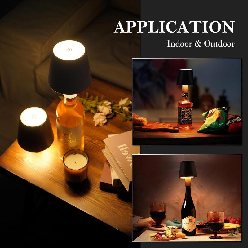Wine Bottle LED Desk Lamp - RGB Color Night Light for Bars & Restaurants