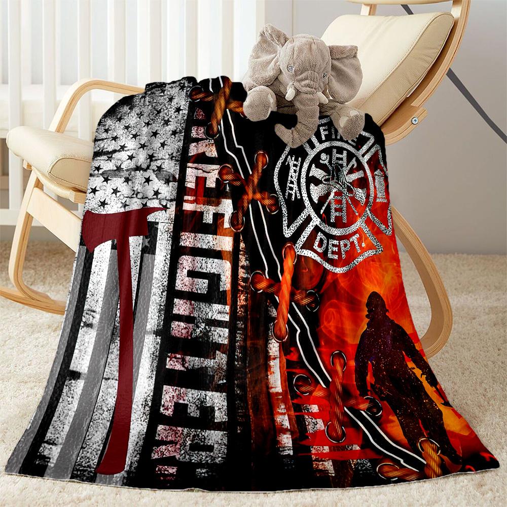 Firefighter Tribute Blankets are suitable for living rooms,making them an ideal choice for outdoor travel and gifts.