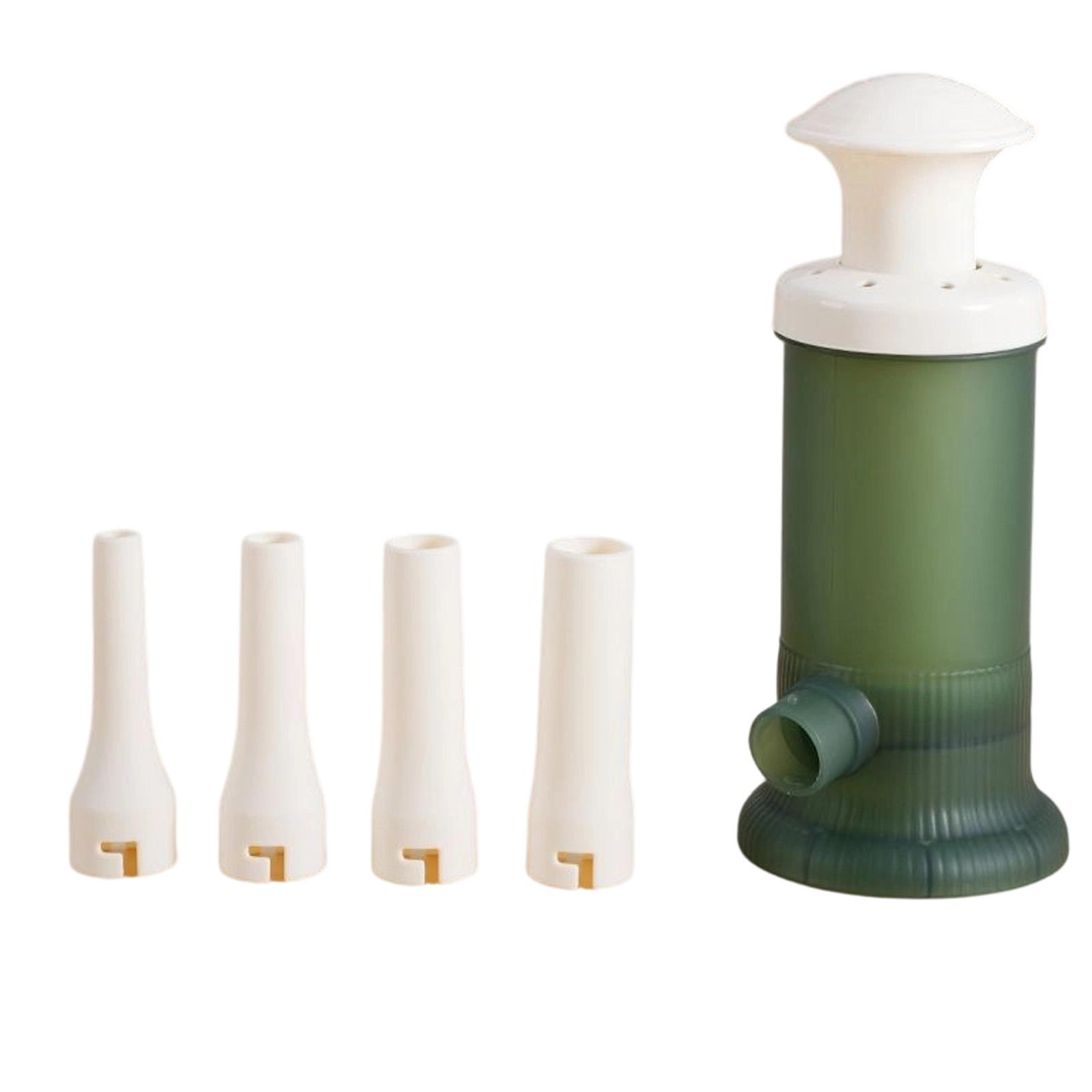 Manual Sausage Stuffer Handheld Sausage Maker with Four Different Sized Nozzles for Home Use Easy to Operate Durable Food Grade Material One Size зелёный