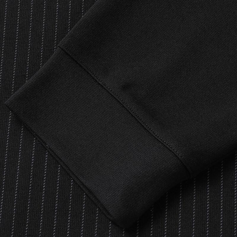 Herren Plus Size Gestreiftes Stretch Langarm Poloshirt