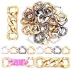10pcs/bag Plated Acrylic Chain Tail Buckle Link Chain Connector For Jewelry Making Components Woman Handbag Parts Accessories