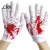 Festive Atmosphere Decorations Halloween Horror Gloves, Creepy Red Hand Cosplay Prop for Party, Party Spooky Costume Accessory Haunted House, Trick or