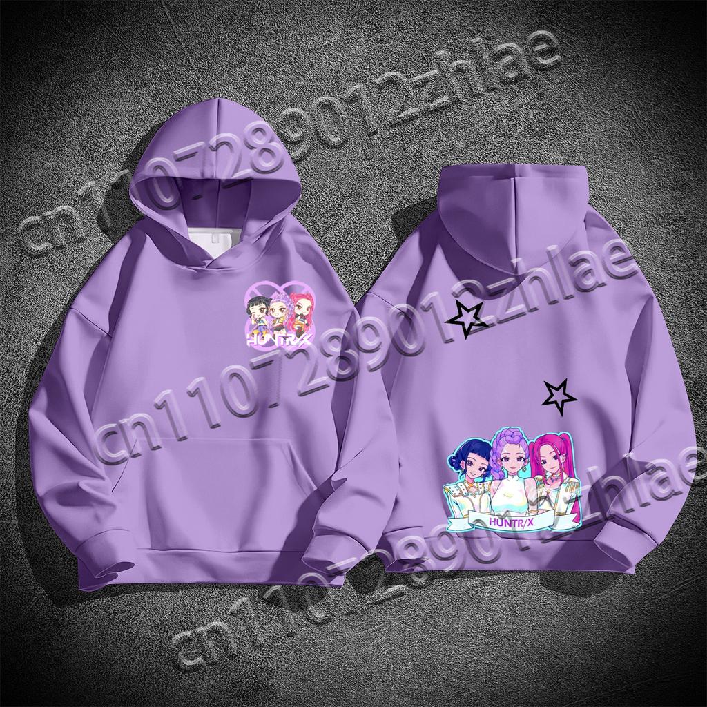 New Best Selling Kpop Demon Hunter High Quality Flannelette Adult Sweater Loose Comfortable Quick Drying Adult Hooded Sweater