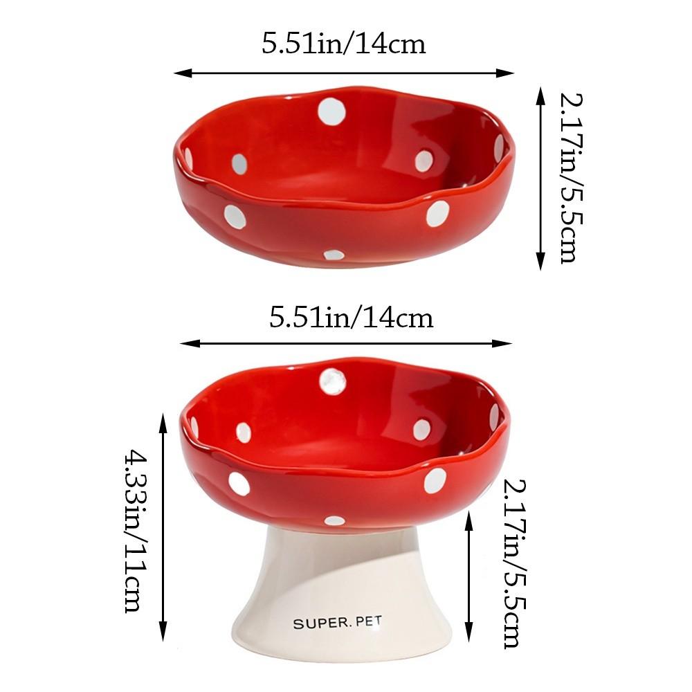 Keramik Nackenschutz Haustiernapf Schräger Mund Hohe Füße Pilz Katzen Napf Anti-schwarzes Kinn Anti-Umkippen Haustier Futter Napf
