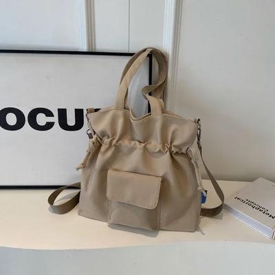 Feminine Nylon Zipper Tote Bag  Casual Shoulder Bag for Ladies  Simplicity  New Youth